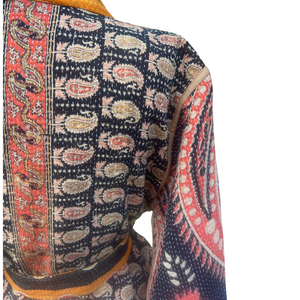 Vintage Kantha Embroidered Coat Reversible