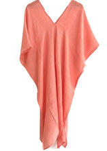 Load image into Gallery viewer, Tulum Kaftan Tunic Coral