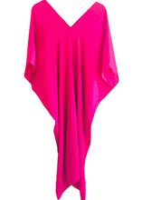 Load image into Gallery viewer, Tulum Kaftan Tunic Fuchsia