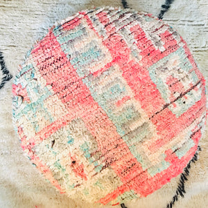 Vintage Moroccan Floor Cushion Cover Round