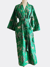 Load image into Gallery viewer, Jungle Kantha Robe Reversible