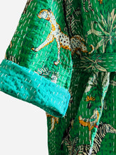 Load image into Gallery viewer, Jungle Kantha Robe Reversible
