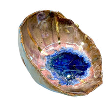Load image into Gallery viewer, Icelandic Pink Aurora Dish with Gold &amp; Ice Blue