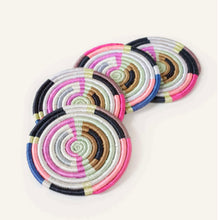 Load image into Gallery viewer, Bright Multi-Color Coaster Set /4