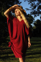 Load image into Gallery viewer, Tulum Kaftan Tunic Merlot