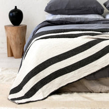 Load image into Gallery viewer, Lambswool Throw | Black + Natural
