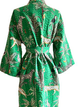 Load image into Gallery viewer, Jungle Kantha Robe Reversible