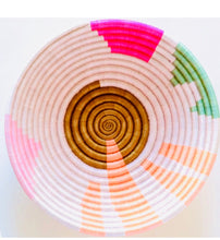 Load image into Gallery viewer, Coral + Fuchsia Abstract Plateau Bowl