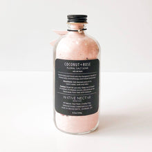Load image into Gallery viewer, Coconut+ Rose Floral Salt Soak