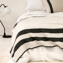 Load image into Gallery viewer, Lambswool Throw | Black + Natural