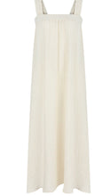 Load image into Gallery viewer, Noa Maxi Dress Natural with Gold Pinstripe