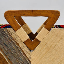 Load image into Gallery viewer, Zuki Two Tone Straw Tote