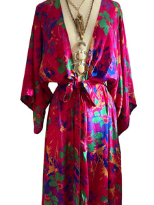 Vintage Silk Long Robe