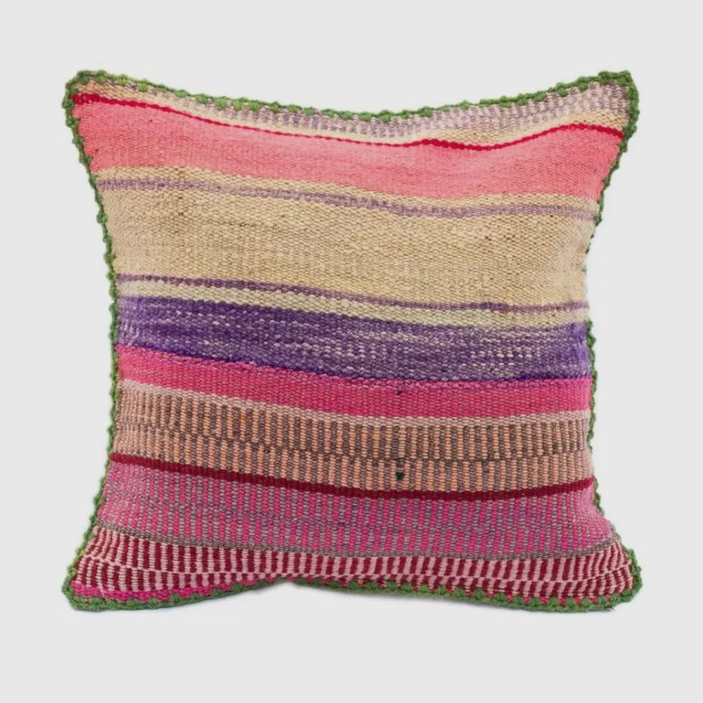 Peruvian Vintage Pillow Pink + Lavender