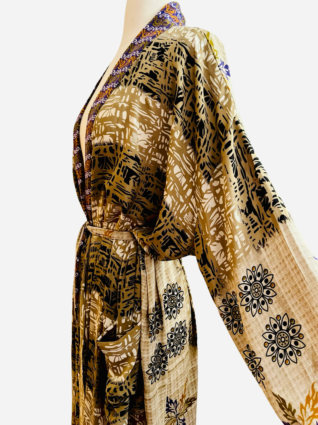 Vintage Silk Long Robe
