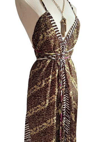 Vintage Silk Sari Dress Midi