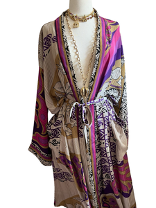 Vintage Silk Long Robe