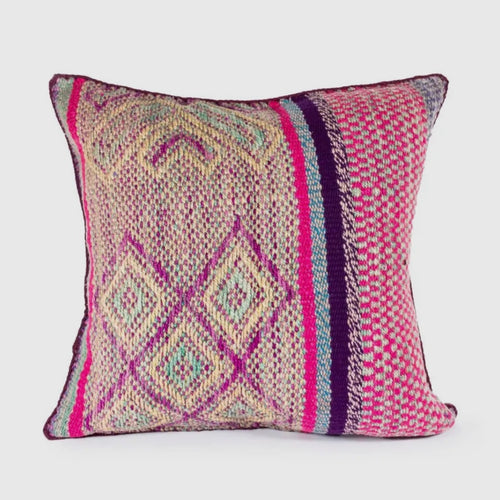 Peruvian Vintage Pillow Pink + Lavender