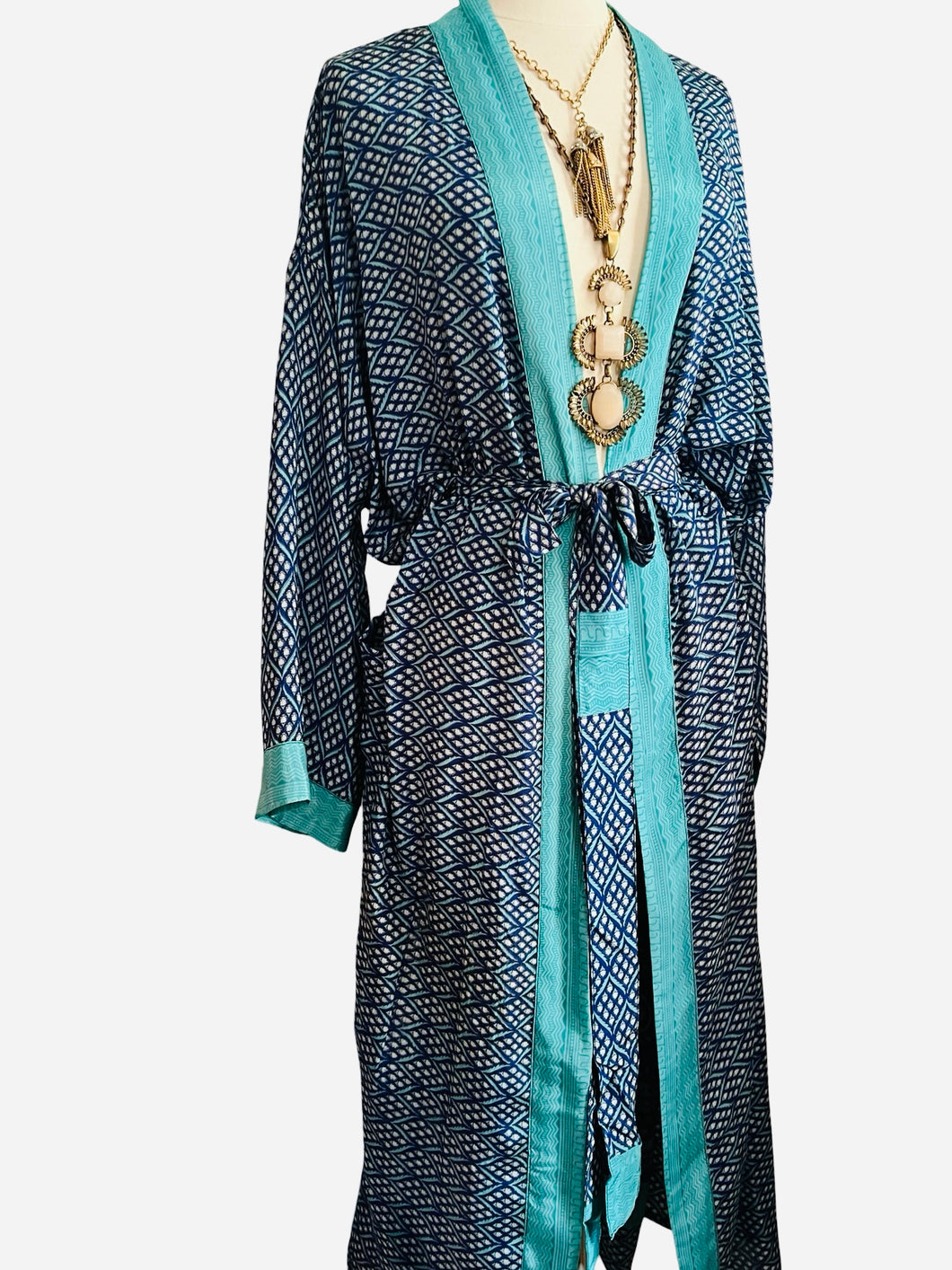 Vintage Silk Long Robe