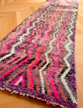 Load image into Gallery viewer, Aubergine Zig Zag Boujaad Runner 2’5”x9’9”
