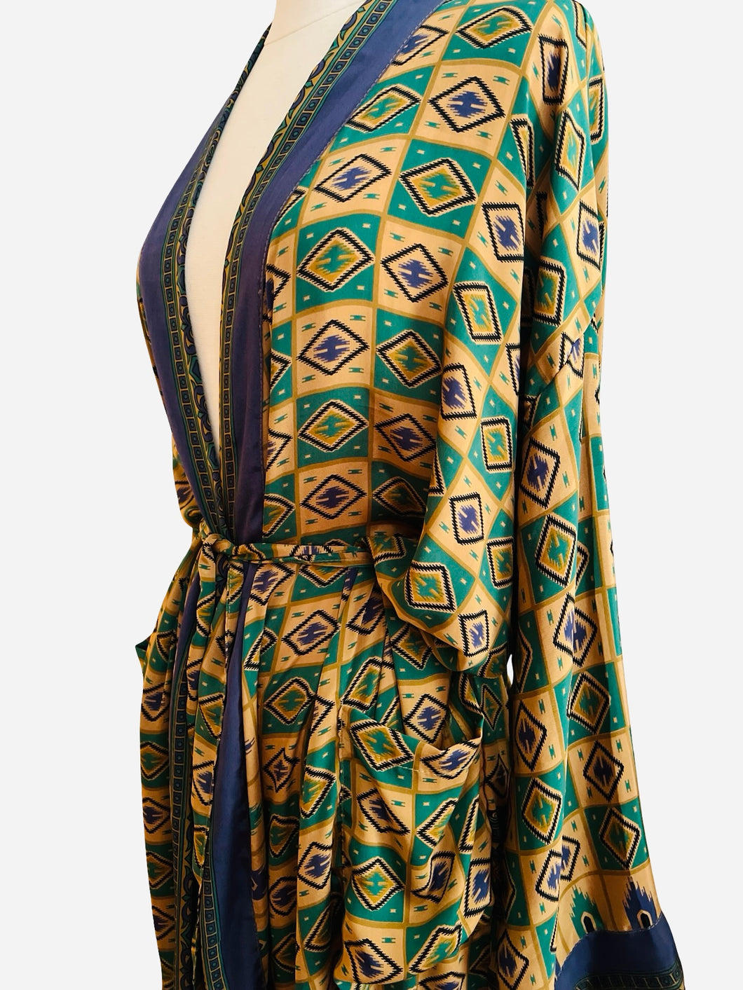 Vintage Silk Long Robe