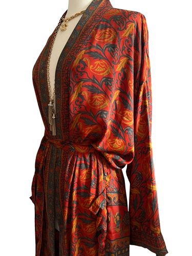 Vintage Silk Long Robe