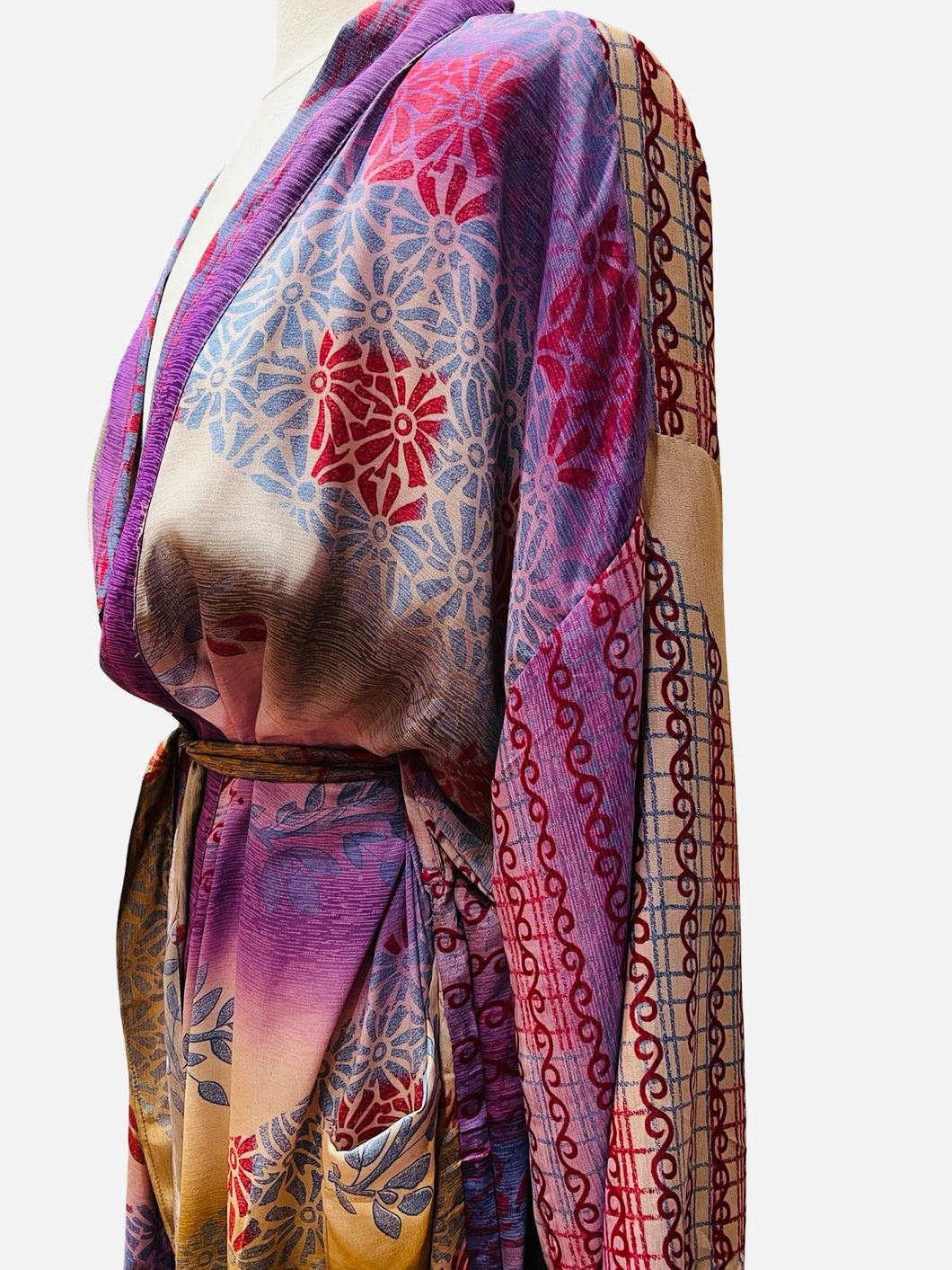 Vintage Silk Long Robe