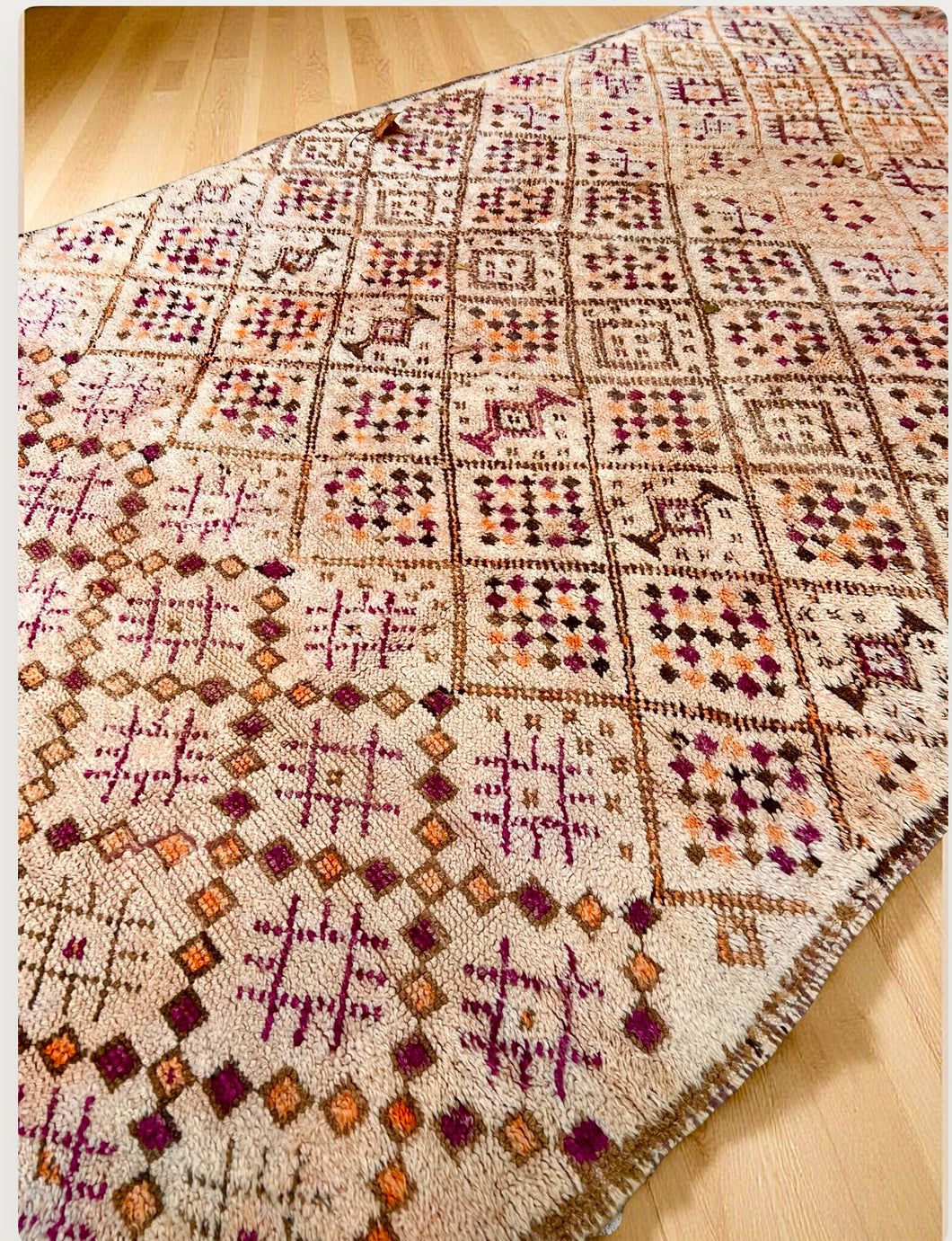 Vintage Golden + Aubergine BeniOurain 7’x12’