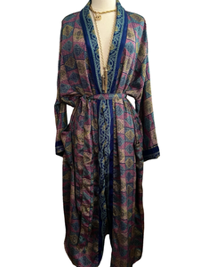 Vintage Silk Kimono Long Robe