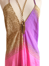 Load image into Gallery viewer, Vintage Silk Sari Dress Midi