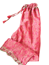 Load image into Gallery viewer, Vintage Sari Silk Palazzo Pant L/XL