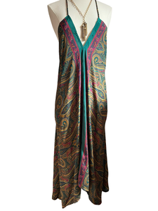 Vintage Silk Sari Dress Midi