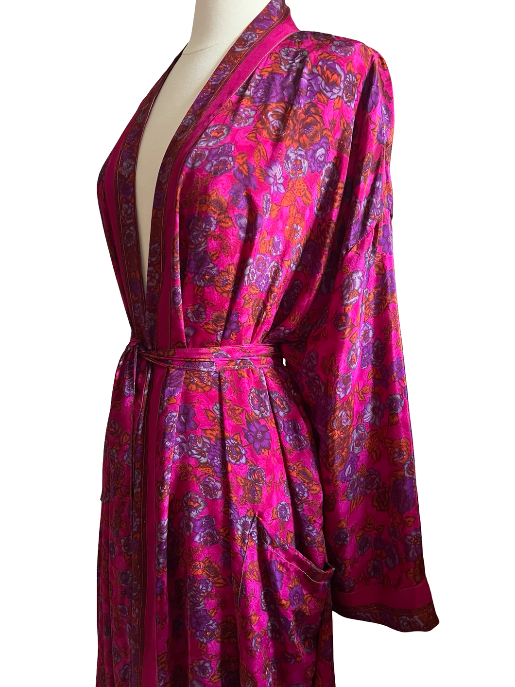 Vintage Silk Long Robe