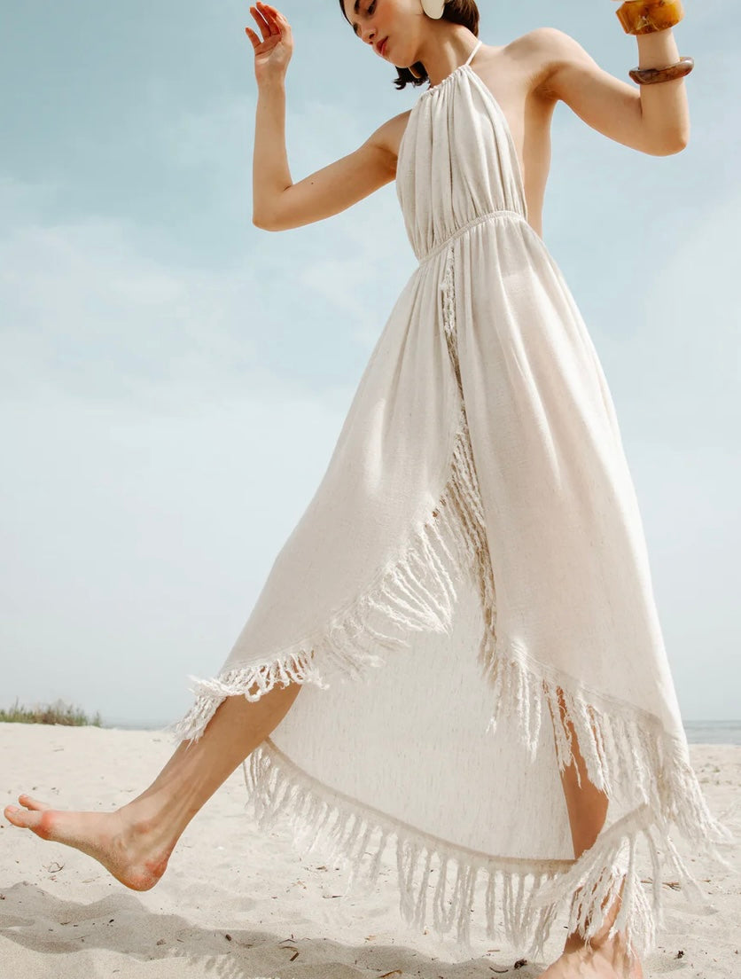 Hemp Halter Neck Dress – Valerie Fitch Design