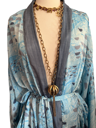 Vintage Silk Long Robe