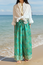 Load image into Gallery viewer, Vintage Sari Silk Palazzo Pant XS