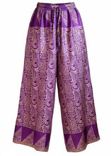 Load image into Gallery viewer, Vintage Sari Silk Palazzo Pant L/XL