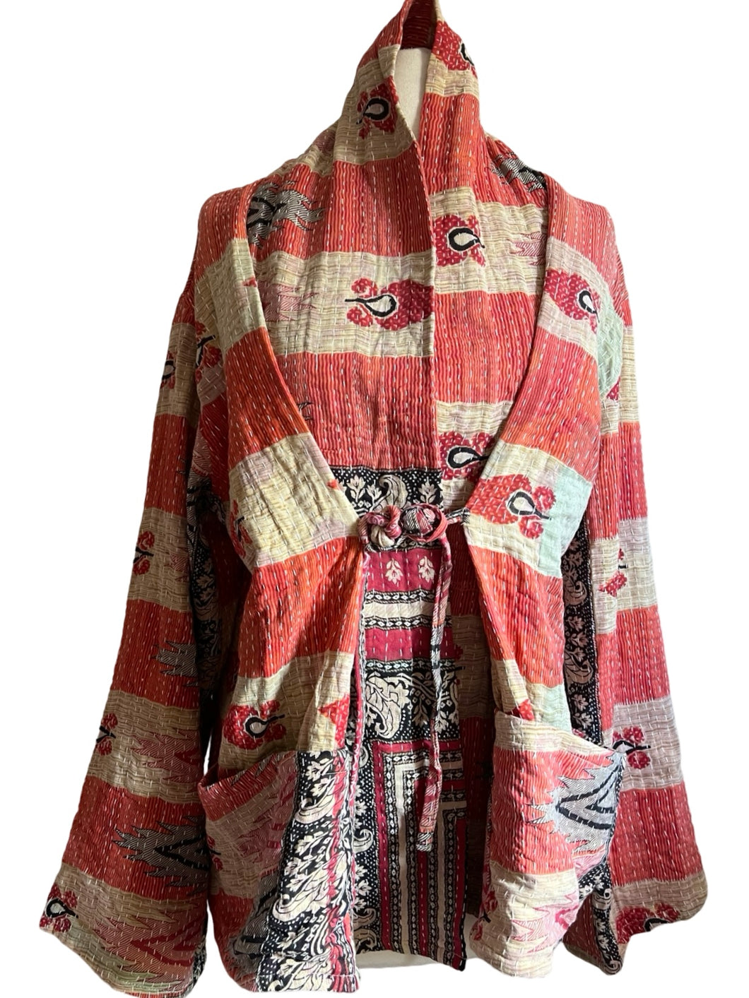 Vintage Kantha Jacket Reversible