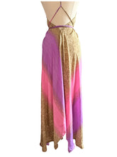 Load image into Gallery viewer, Vintage Silk Sari Dress Midi