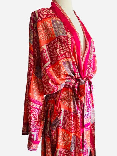 Vintage Silk Long Robe