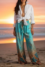 Load image into Gallery viewer, Vintage Sari Silk Palazzo Pant Small