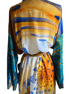 Vintage Silk Long Robe