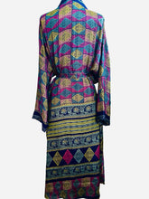 Load image into Gallery viewer, Vintage Silk Kimono Long Robe