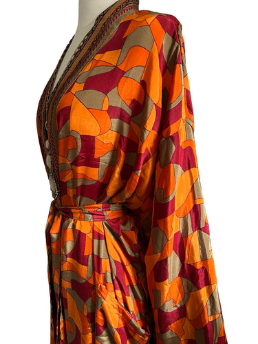 Vintage Silk Long Robe