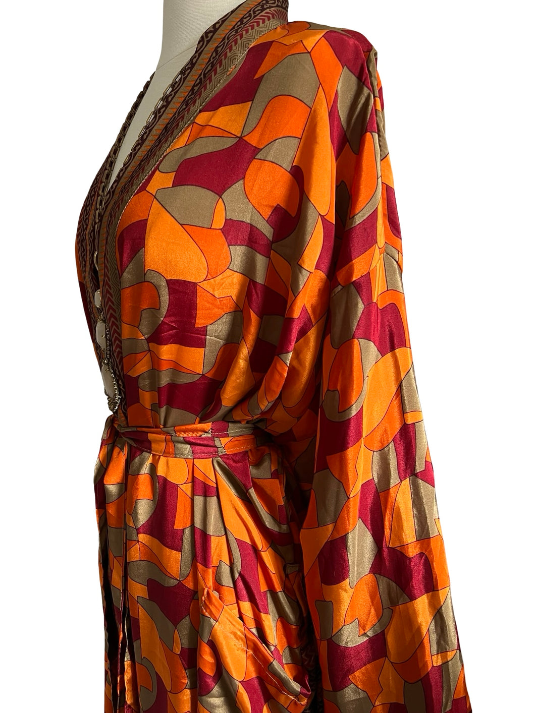 Vintage Silk Long Robe