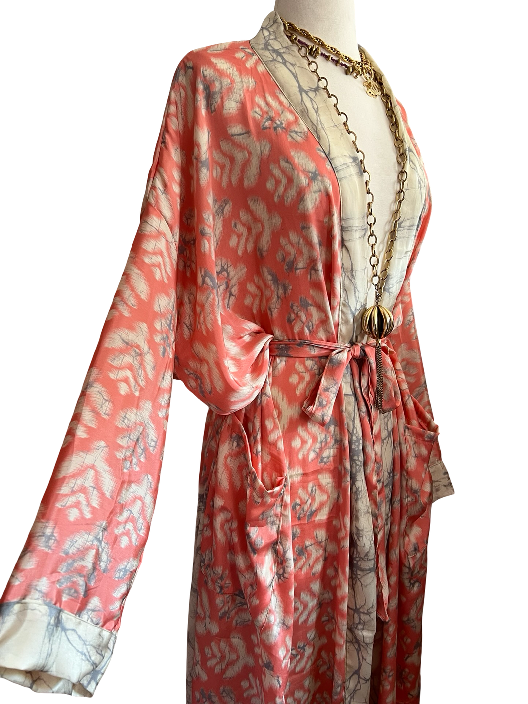 Vintage Silk Long Robe