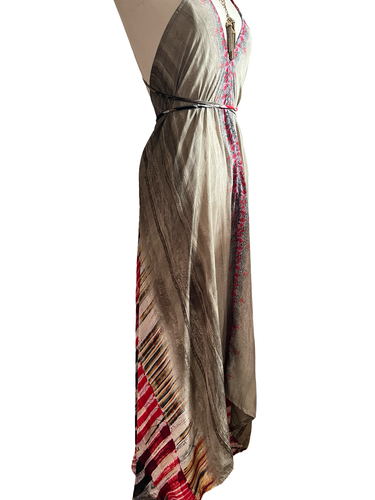 Vintage Silk Sari Dress Midi