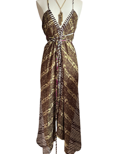 Vintage Silk Sari Dress Midi