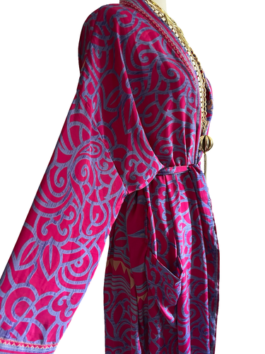 Vintage Silk Kimono Long Robe