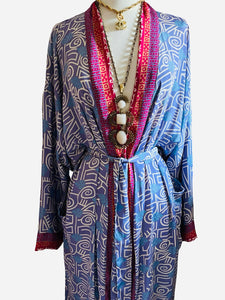 Vintage Silk Long Robe